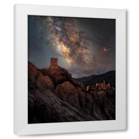 Basgo White Modern Wood Framed Art Print by Chander, Vikas