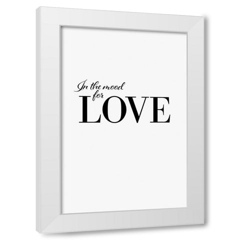 In the mood for love White Modern Wood Framed Art Print by 1x Studio II