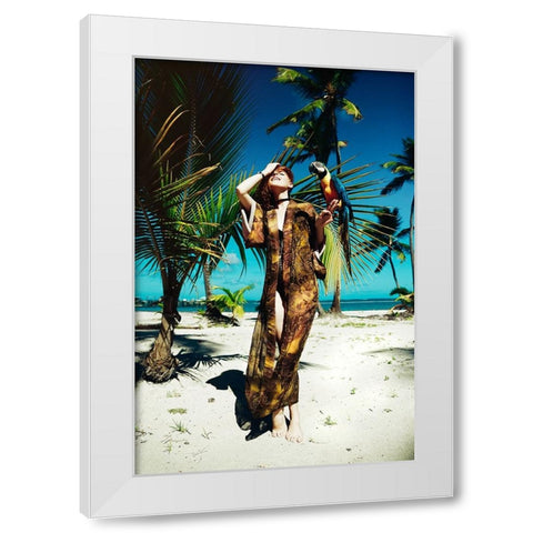 On A Treasure Island White Modern Wood Framed Art Print by Bolgov (Axe), Ruslan