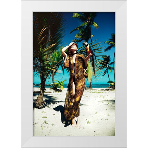 On A Treasure Island White Modern Wood Framed Art Print by Bolgov (Axe), Ruslan