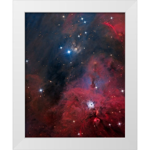 Ngc 1999 White Modern Wood Framed Art Print by Chander, Vikas