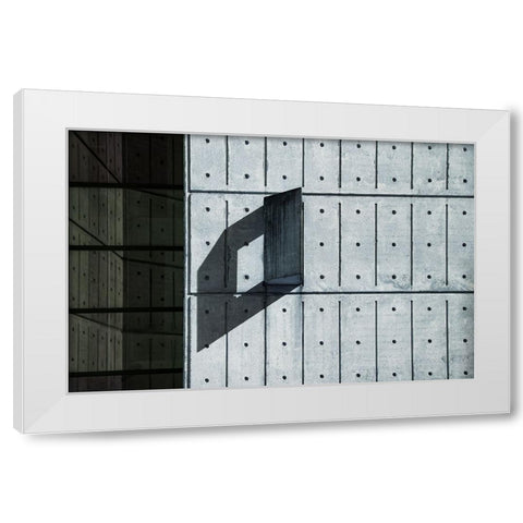 Urban Abstract White Modern Wood Framed Art Print by Schuster, Inge