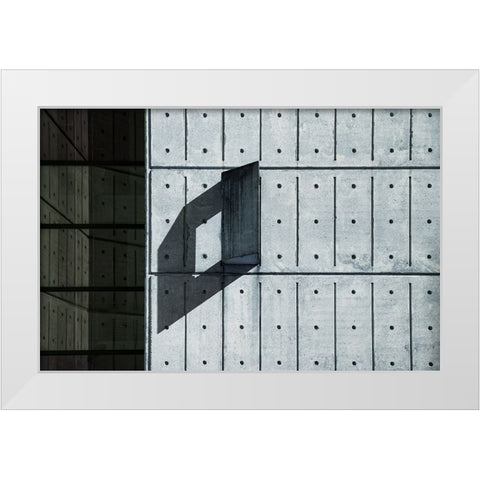 Urban Abstract White Modern Wood Framed Art Print by Schuster, Inge