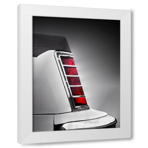 Us Classic Car Continental Abstract 1977 White Modern Wood Framed Art Print by Gube, Beate