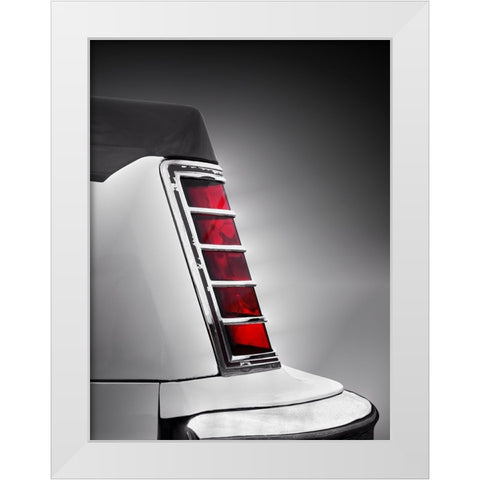 Us Classic Car Continental Abstract 1977 White Modern Wood Framed Art Print by Gube, Beate