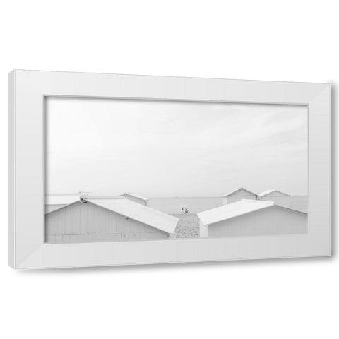 Meeting White Modern Wood Framed Art Print by Baglietto, Oskar