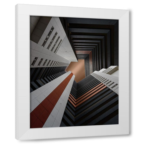 The Cave White Modern Wood Framed Art Print by Buczkowski, Tomasz