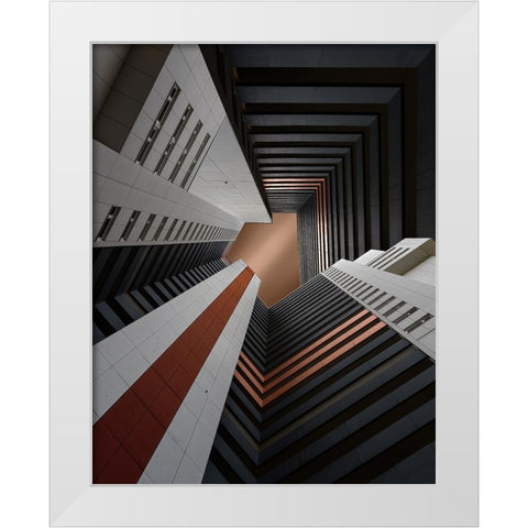 The Cave White Modern Wood Framed Art Print by Buczkowski, Tomasz