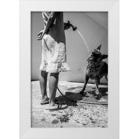 Invaders Must Die White Modern Wood Framed Art Print by Zarco, Antonio