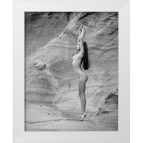 Cofete Beach White Modern Wood Framed Art Print by Gil Raga, Joan