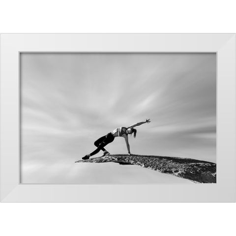 Dancing In the Clouds White Modern Wood Framed Art Print by Deng, Ivy