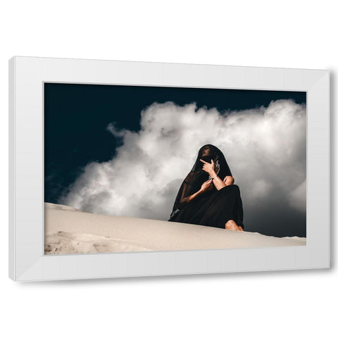 I talk to God, but the sky is empty White Modern Wood Framed Art Print by Bolgov (Axe), Ruslan