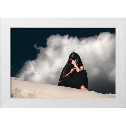 I talk to God, but the sky is empty White Modern Wood Framed Art Print by Bolgov (Axe), Ruslan