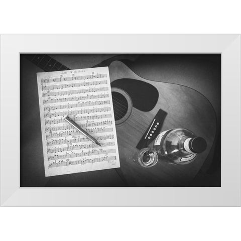 Just A Gigolo White Modern Wood Framed Art Print by Schleicher-Schwarz, Roswitha