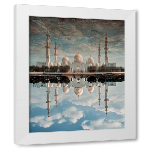 Szgm Abudhabi White Modern Wood Framed Art Print by Aldaie, Ahmed