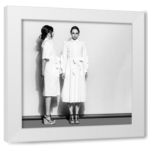 two models White Modern Wood Framed Art Print by Ventura, Andrea
