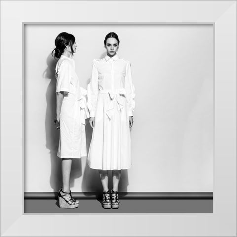 two models White Modern Wood Framed Art Print by Ventura, Andrea