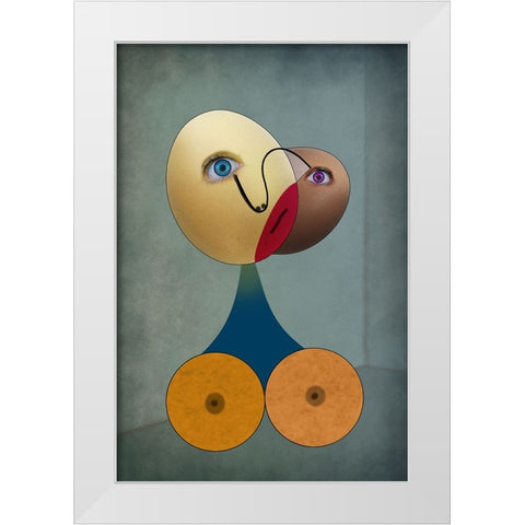 Two Faces of Eve White Modern Wood Framed Art Print by Hammer, Peter