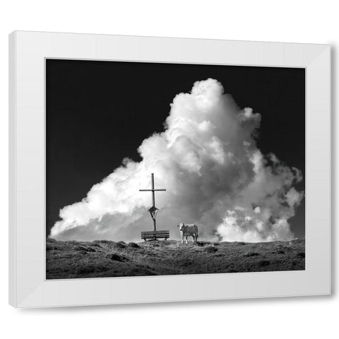 Enjoying The Views White Modern Wood Framed Art Print by Winkler, Jens