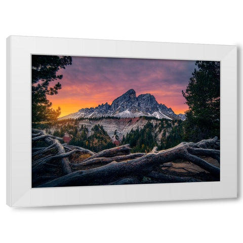 Untitled White Modern Wood Framed Art Print by Ilkovic, Jan