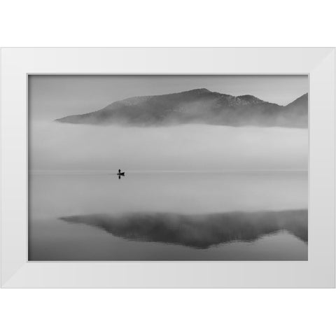 Serentity White Modern Wood Framed Art Print by Li, Rob