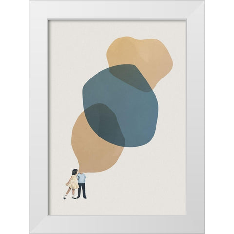 A thousand stories to tell you White Modern Wood Framed Art Print by Leon, Maarten