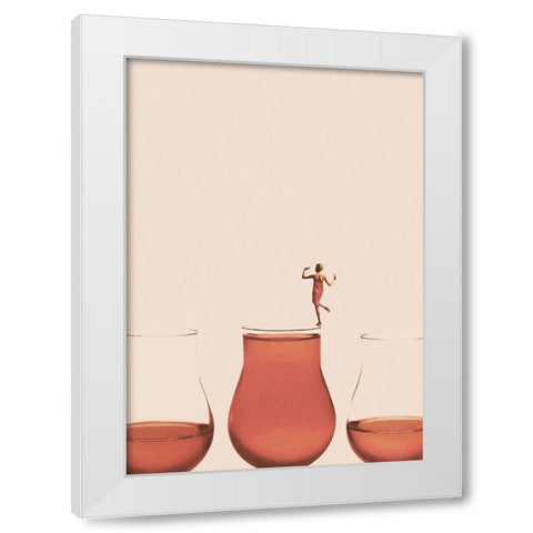 I prefer the full one White Modern Wood Framed Art Print by Leon, Maarten