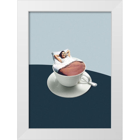 Morning rituals White Modern Wood Framed Art Print by Leon, Maarten