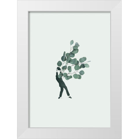 The extravert White Modern Wood Framed Art Print by Leon, Maarten
