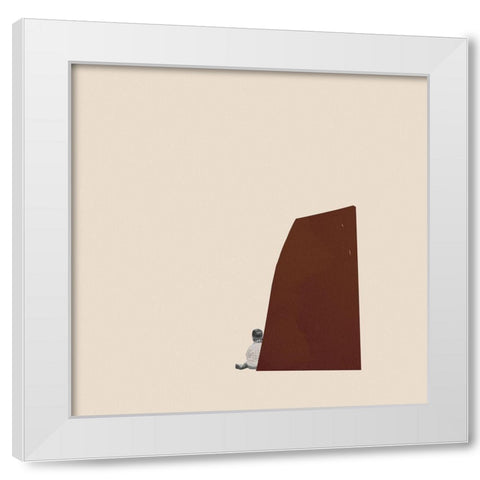 Recharging White Modern Wood Framed Art Print by Leon, Maarten