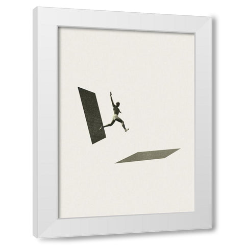 Not the one to wait White Modern Wood Framed Art Print by Leon, Maarten