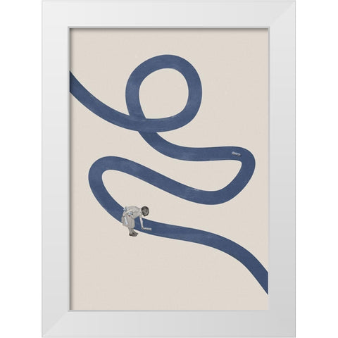 River cleanse White Modern Wood Framed Art Print by Leon, Maarten