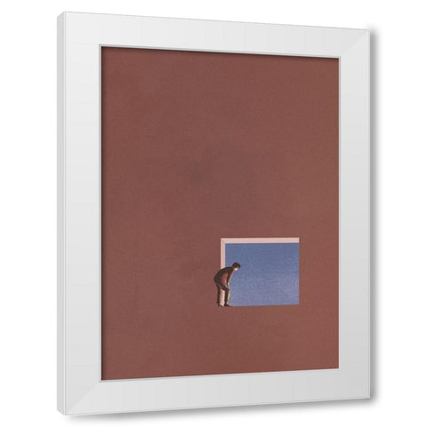 Curiosity White Modern Wood Framed Art Print by Leon, Maarten