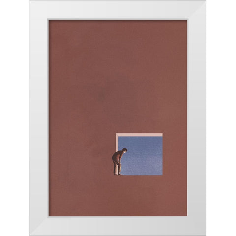 Curiosity White Modern Wood Framed Art Print by Leon, Maarten