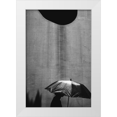 Dirty Rain White Modern Wood Framed Art Print by Watanabe, Kentaro