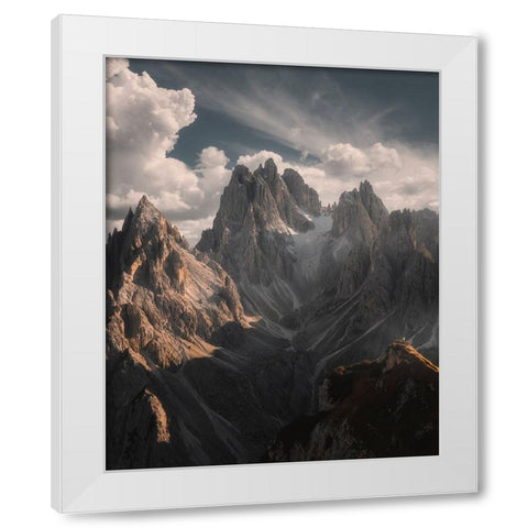 Are You There? White Modern Wood Framed Art Print by De Franzoni, Thomas