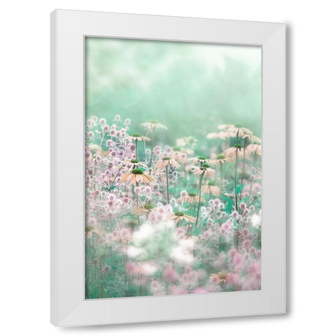 Melody White Modern Wood Framed Art Print by Parker, Jacky