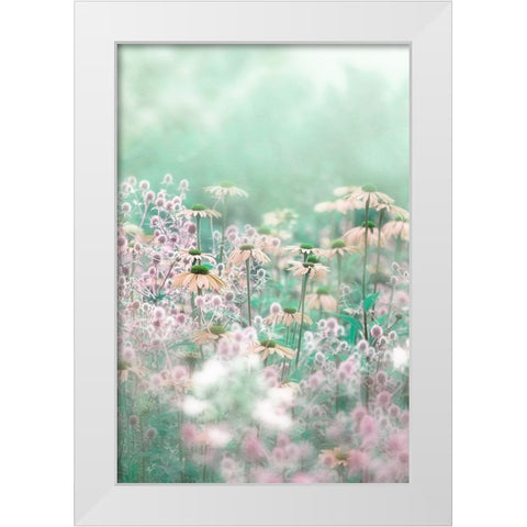 Melody White Modern Wood Framed Art Print by Parker, Jacky