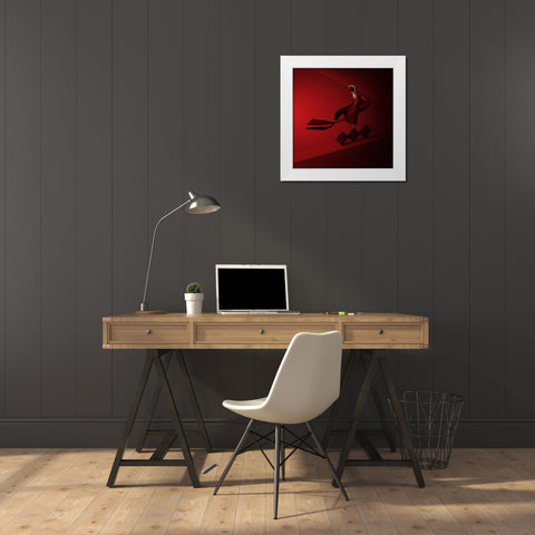 Dance Till Goddess Envy White Modern Wood Framed Art Print by Hardibudi