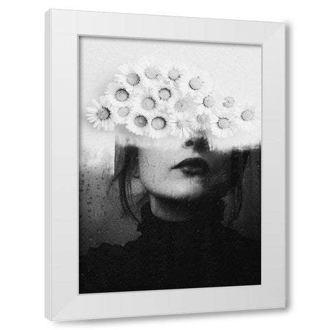 The human world in a frame White Modern Wood Framed Art Print by Urbonaviciene, Ingrida