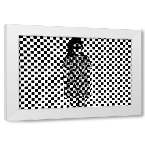Chess Board - one more Black Square White Modern Wood Framed Art Print by Saeidinia, Afshin