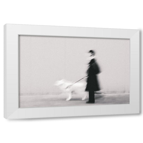 Black in too White White Modern Wood Framed Art Print by Ruoli, Roberto