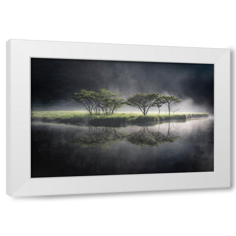 illuminate White Modern Wood Framed Art Print by Nagase, Akira