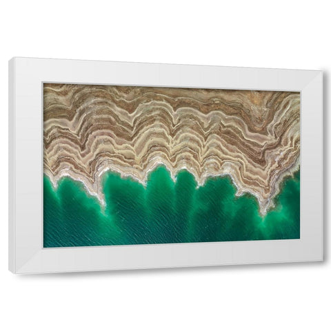 Salty Formations White Modern Wood Framed Art Print by Meirovich, Ido