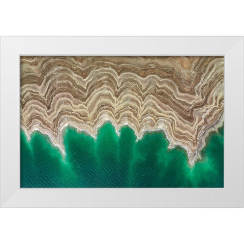 Salty Formations White Modern Wood Framed Art Print by Meirovich, Ido