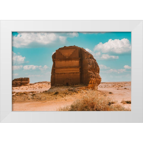 Qasr AlFarid - UOmOp OsUUOpUOm White Modern Wood Framed Art Print by Khaled