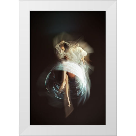 Let Your Chaos Explode White Modern Wood Framed Art Print by Bolgov, Ruslan