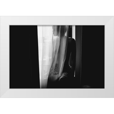 Afternoon Girl White Modern Wood Framed Art Print by Ishikura, Takaaki