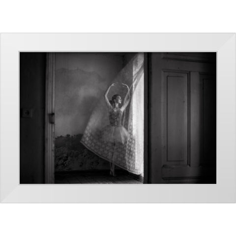 Untitled White Modern Wood Framed Art Print by Masarz, Malgorzata