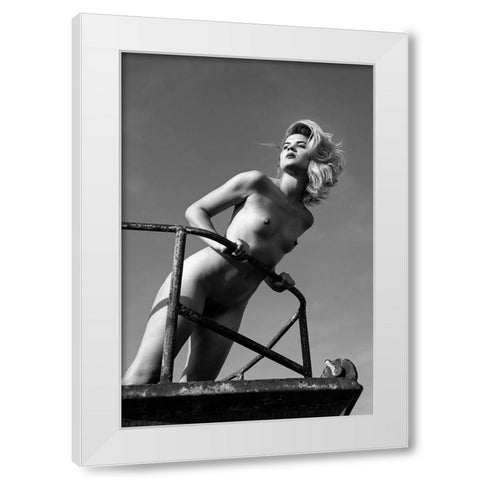 Blonde White Modern Wood Framed Art Print by Blasko, Jan
